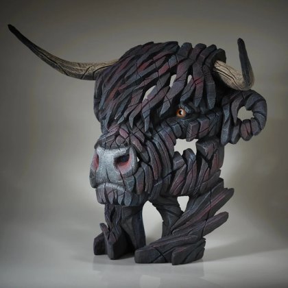 Edge Sculptures - Black Cow Bust