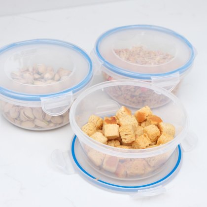 Addis Clip Tight 700ml Round 3 Pack Container Set