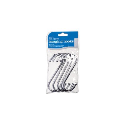 Kitchencraft Pack of Five 13cm Chrome Plated 'S' Hooks