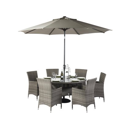 Havana 6 Seater Round Dining Set