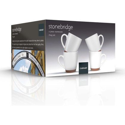 Carnaby Stonebridge set of 4 mugs White