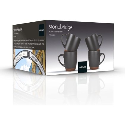 Carnaby Stonebridge set of 4 mugs Grey