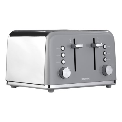 Daewoo Kensington Grey 4 Slice Toaster Daewoo Kensington Grey 4 Slice Toaster
