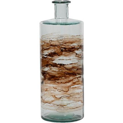 Kaemingk Recycled Multi Coloured Glass Vase Natural