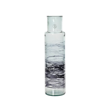 Kaemingk Recycled Multi Coloured Glass Vase Grey Large