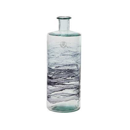 Kaemingk Recycled Multi Coloured Glass Vase Grey