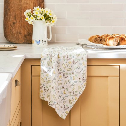 Sophie Allport Spring Chicken Tea Towel