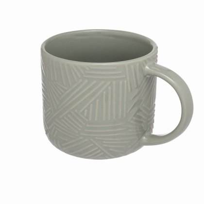 Siip Embossed Abstract Mug Grey
