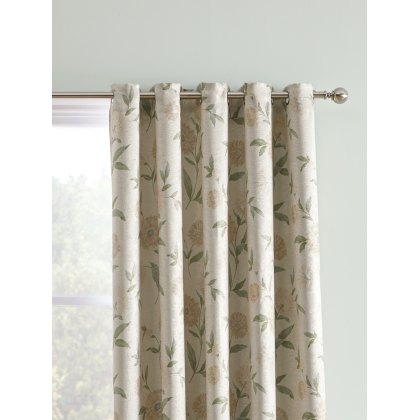 D&D Dahlia Natural Curtains 90" x 72"