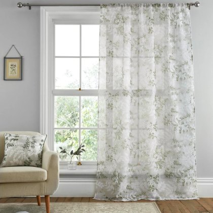 D&D Tiverton Voile Panel Green D&D Tiverton Voile Panel Green