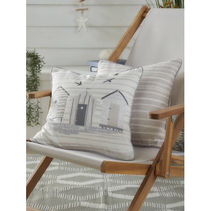 Fusion Beach Huts Outdoor Cushion Natural