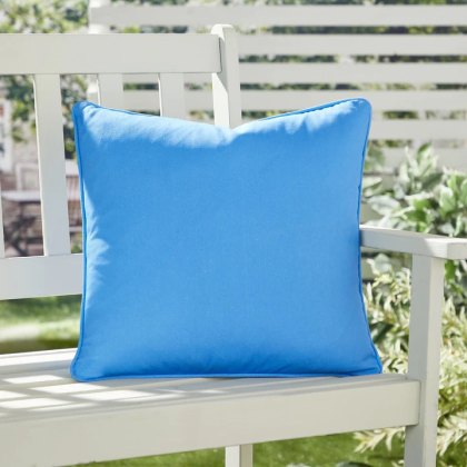 Fusion Plain Outdoor Cushion Blue