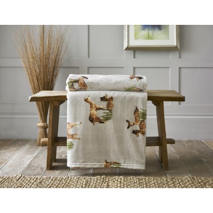 Deyongs Printed Flannel Fleece Throw Deer