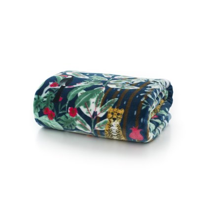 Deyongs Printed Flannel Fleece Throw Jungle