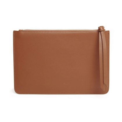 Alice Wheeler Tan Paris Clutch