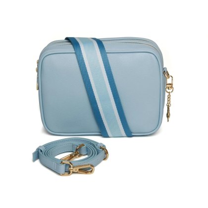 Alice Wheeler Pastel Blue Soho Camera Cross Body Bag