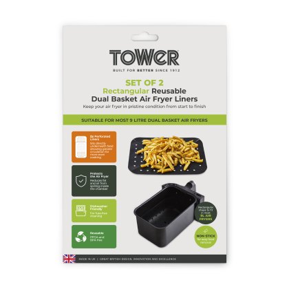 Tower 4 Pack 9L Dual Air Fryer Liners