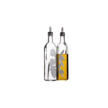 Kitchencraft Set of Two Glass Oil and Vinegar Bottles
