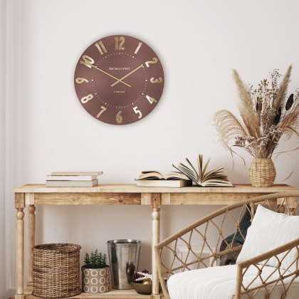 Thomas Kent Mulberry 20" Auburn Wall Clock Thomas Kent Mulberry 20" Auburn Wall Clock