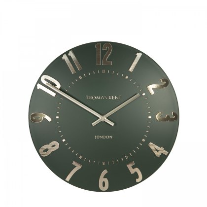 Thomas Kent Arabic 12" Olive Green Wall Clock
