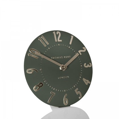Thomas Kent Mulberry 6" Olive Green Mantel Clock