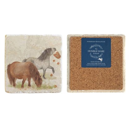 The Humble Hare Silly Shetlands Coaster Pair