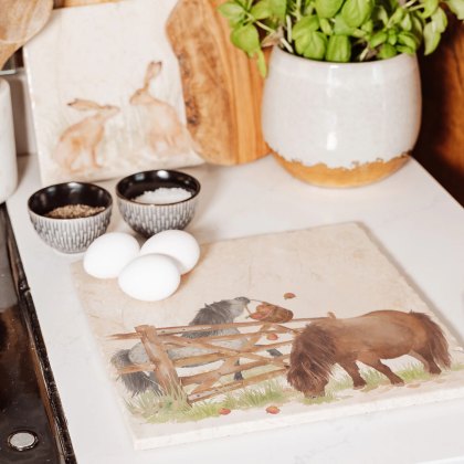 The Humble Hare Silly Shetlands Large Platter The Humble Hare Silly Shetlands Large Platter