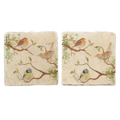 The Humble Hare Happy Hedgerow Coaster Pair