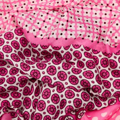 Zelly Pink Multi Pattern Scarf