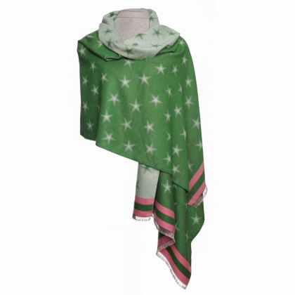 Zelly Green Stars & Stripes Scarf