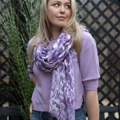 Zelly Lilac Dabs Scarf