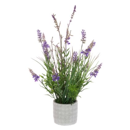 Floralsilk Lavender Plant in Ceramic Pot Floralsilk Lavender Plant in Ceramic Pot