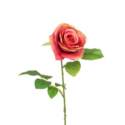 Floralsilk Coral Gemma Single Rose Floralsilk Coral Gemma Single Rose