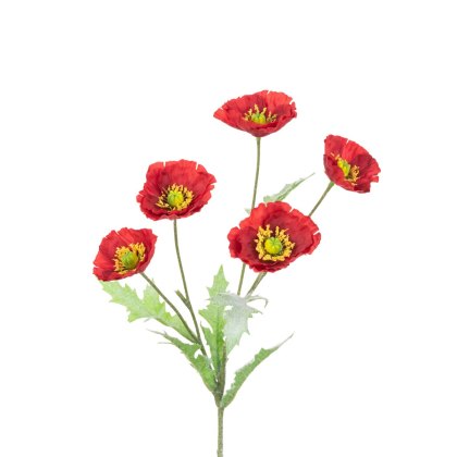 Floralsilk Red Poppy Spray Floralsilk Red Poppy Spray