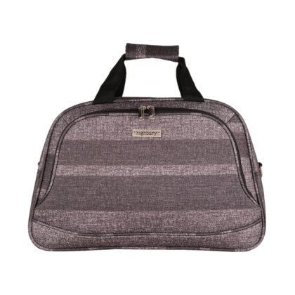 Highbury Unique Grey Stripe Cabin Weekend Bag