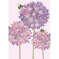 Otter House Watercolour Alliums Pack of 6 Mini Notecards