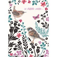 Otter House Floral Birds Pack of 6 Mini Notecards