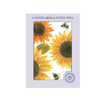 Otter House Beautiful Sunflower Blooms Pack of 6 Mini Notecards