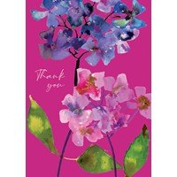 Otter House Watercolour Hydrangeas Pack of 6 Mini Notecards