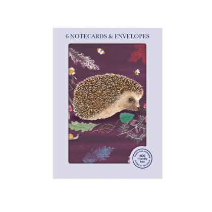 Otter House RSPB Peeping Hedgehog Pack of 6 Mini Notecards