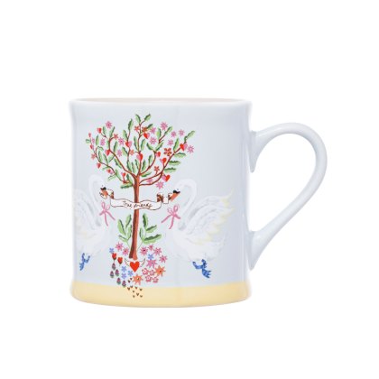 Cath Kidston Oh My Heart Swans Mollie Mug