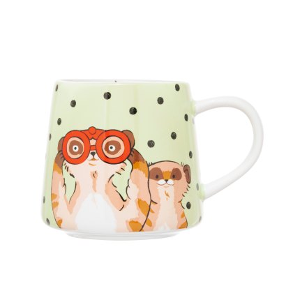 Cath Kidston Meerkats Green Billie Mug Cath Kidston Meerkats Green Billie Mug
