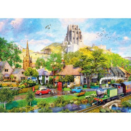 Gibsons Below Corfe Castle 1000 Piece Puzzle