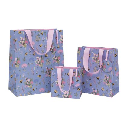 Glick Bee Meadow Blue Gift Bag Small