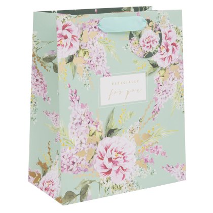 Glick Peonies and Foxgloves Large Gift Bag Glick Peonies and Foxgloves Large Gift Bag