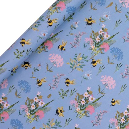 Glick Rollwrap Bee Meadow Blue 4m Glick Rollwrap Bee Meadow Blue 4m