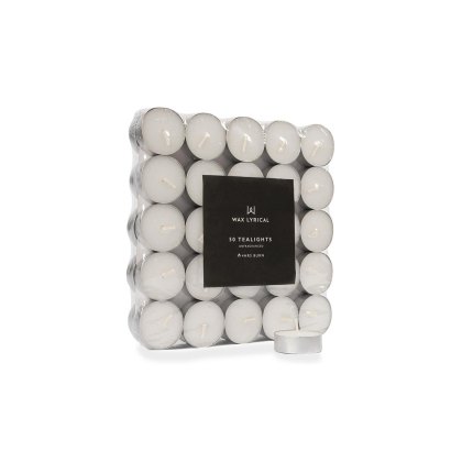 Wax Lyrical Pack of 50 Unscented Ivory Tealights Wax Lyrical Pack of 50 Unscented Ivory Tealights