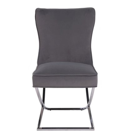 Grey Velvet Dining Chair