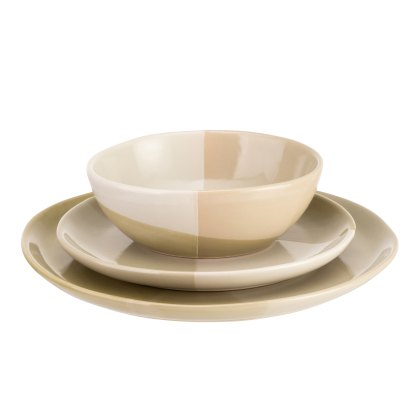 Artisan Street 12pc Cross Glaze Dinner Set moss Artisan Street 12pc Cross Glaze Dinner Set moss