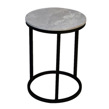 Yale Grey Round End Table